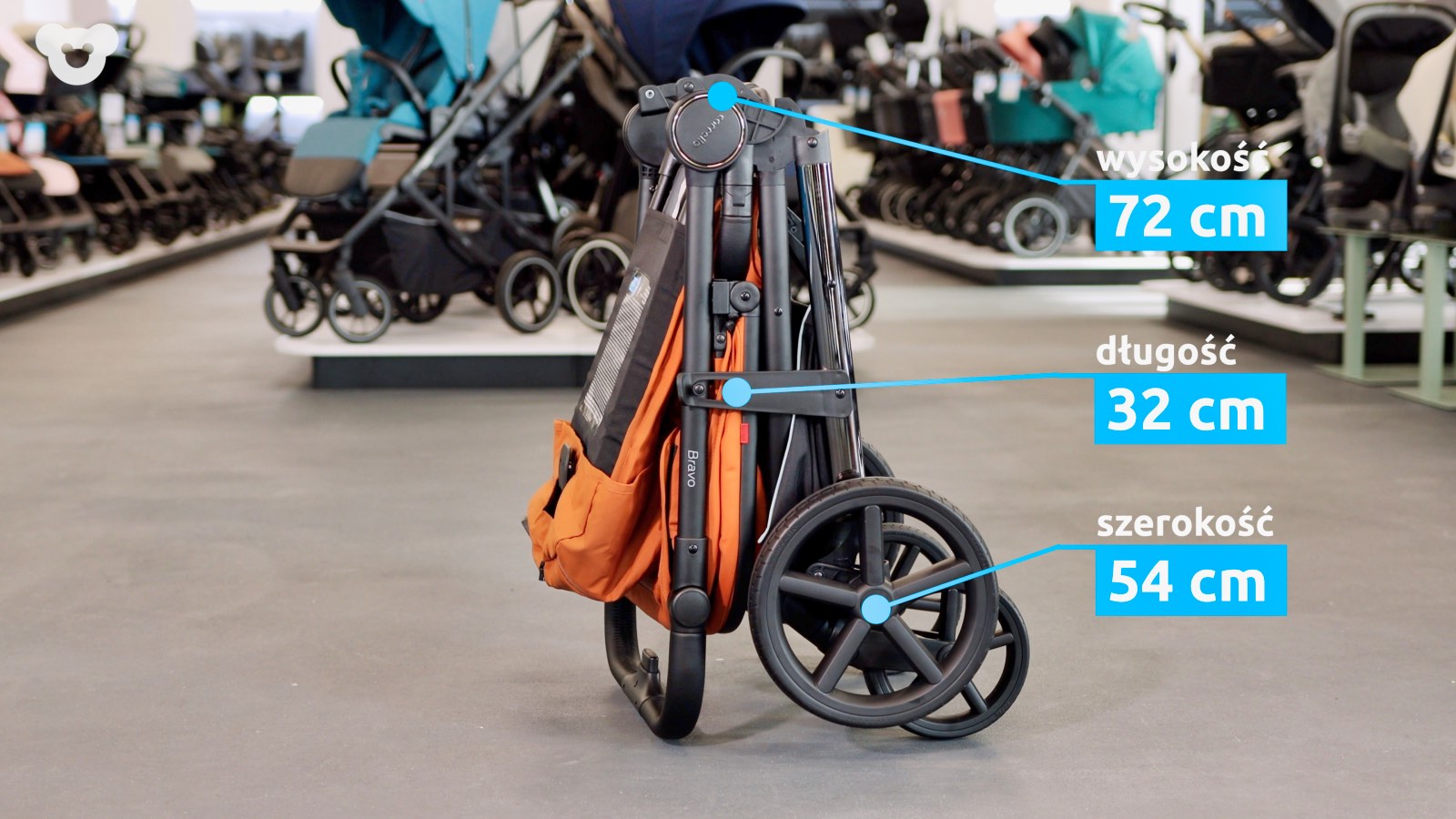 Wymiary po złożeniu Carrello Bravo PLUS 2023 CRL-5515