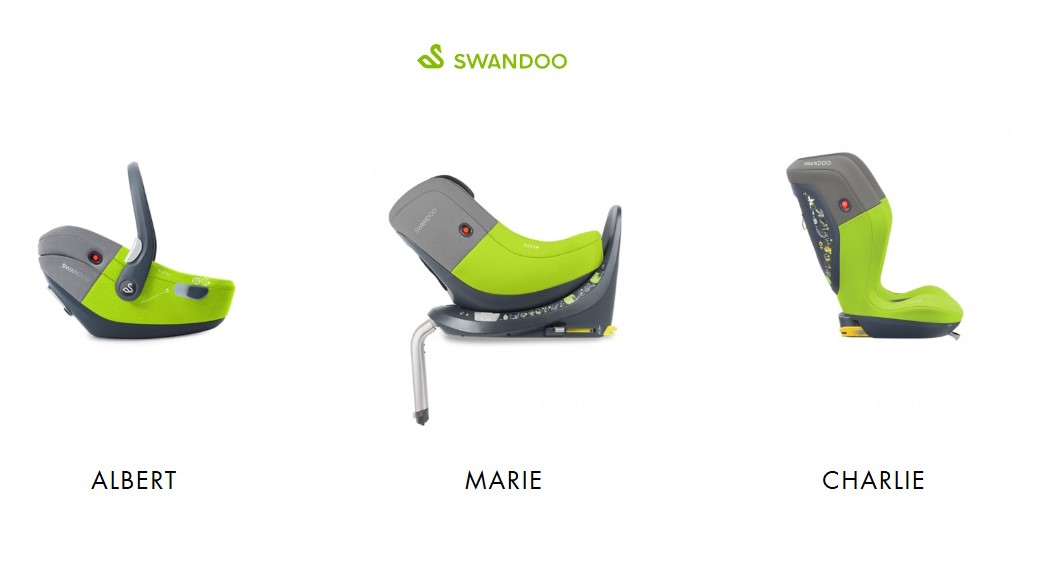 foteliki premium dla dzieci Swandoo Albert, Marie, Charlie