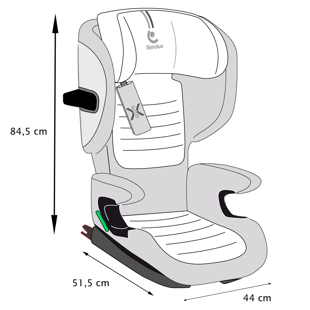 Розміри автокрісла Renolux Eliseo