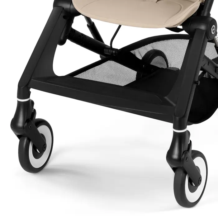 Duży podnóżek, Cybex Agis - lekki wózek spacerowy podróżny, ultrakompaktowy po złożeniu • Almond Beige
