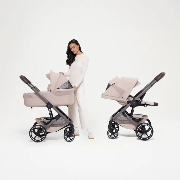 Budka XXL z filtrem UPF50+ i okienkiem Sky View, Cybex Balios S Lux 2026 - wózek 2w1 z gondolą Cot S Lux i odwracanym siedziskiem • Moon Black