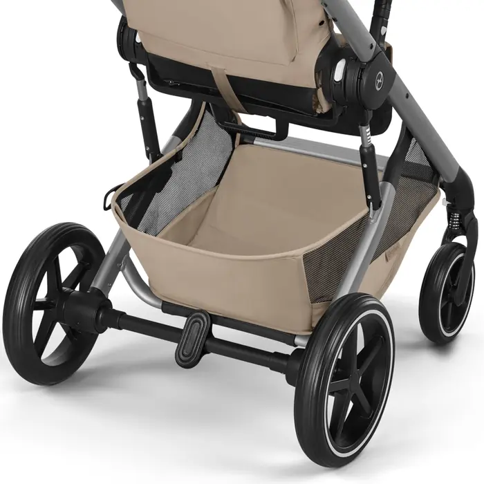 Duży kosz w kolorze wózka, Cybex Balios S Lux 2026 - wózek 2w1 z gondolą Cot S Lux i odwracanym siedziskiem • Moon Black