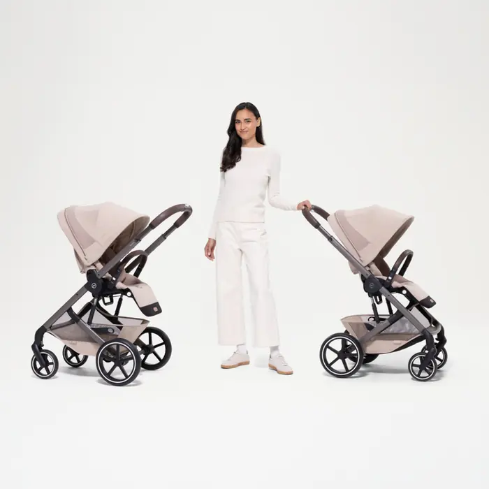 Odwracane siedzisko, Cybex Balios S Lux 2026 - wózek 2w1 ze składaną gondolą i odwracanym siedziskiem • Almond Beige