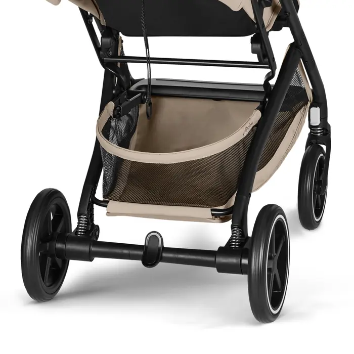 Kosz dopasowany kolorystycznie, Cybex Beezy 2026 - miejski wózek spacerowy z pozycją leżącą, składany jedną ręką • Almond Beige