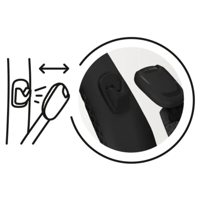 Magnetyczna klamra Click-&-Go, Cybex Laya - ergonomiczne nosidełko dla dzieci od urodzenia do ok. 3 lat, z kieszenią kangurka i odpinaną portmonetką, magnetyczne klamry • Almond Beige