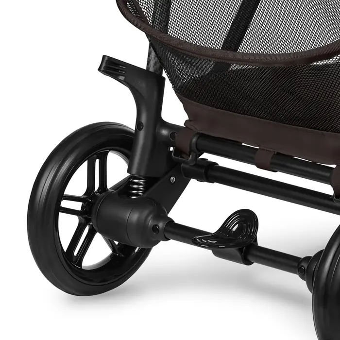 Płynna amortyzacja, Cybex Melio Carbon 2026 - ultralekki wózek spacerowy z włókna węglowego, odwracane siedzisko • Almond Beige