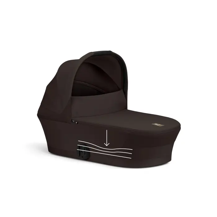 Miękki materac piankowy, Cybex Melio Cot 2026 - gondola (bez ramy) do wózków Cybex Melio i Melio Carbon, od urodzenia do ok. 6 miesięcy • Almond Beige