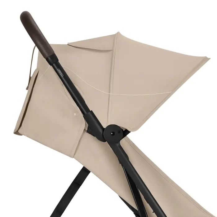 Budka przeciwsłoneczna XL UPF50+, Cybex Orfeo 2026 - kompaktowy wózek spacerowy do podróży, składany do rozmiaru bagażu podręcznego, od urodzenia • Almond Beige