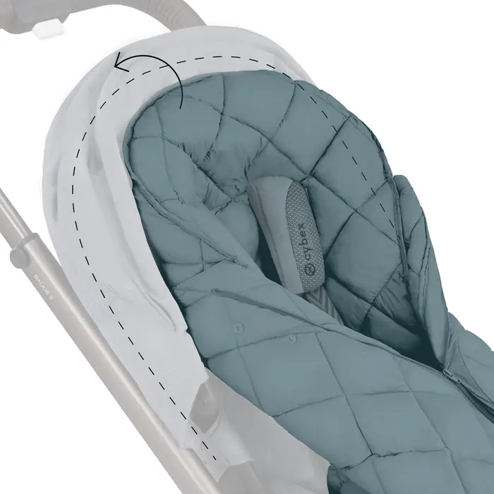 Regulowany kaptur, Cybex Snogga 2 - uniwersalny całoroczny śpiworek do wózka, TOG 4, wypełnienie 3M Thinsulate z recyklingu • Moon Black