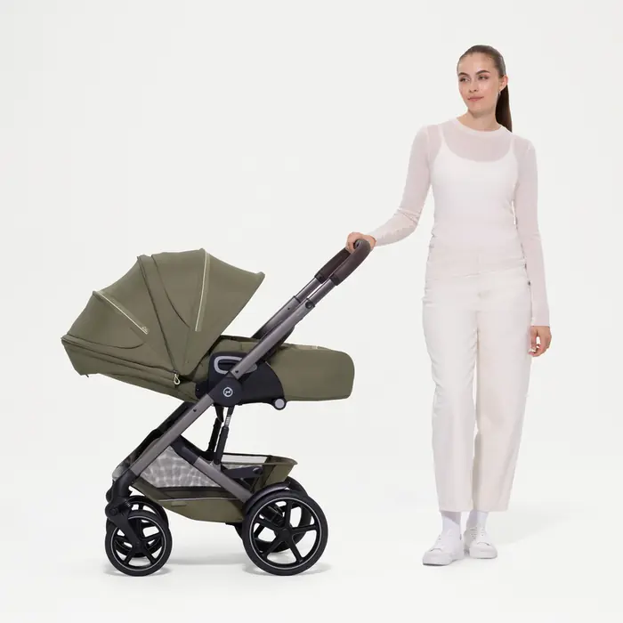 Wkładka Shell od pierwszych dni, Cybex Talos S Lux 2026 - wózek spacerowy na każdy teren, odwracane siedzisko, składany jedną ręką • Moss Green