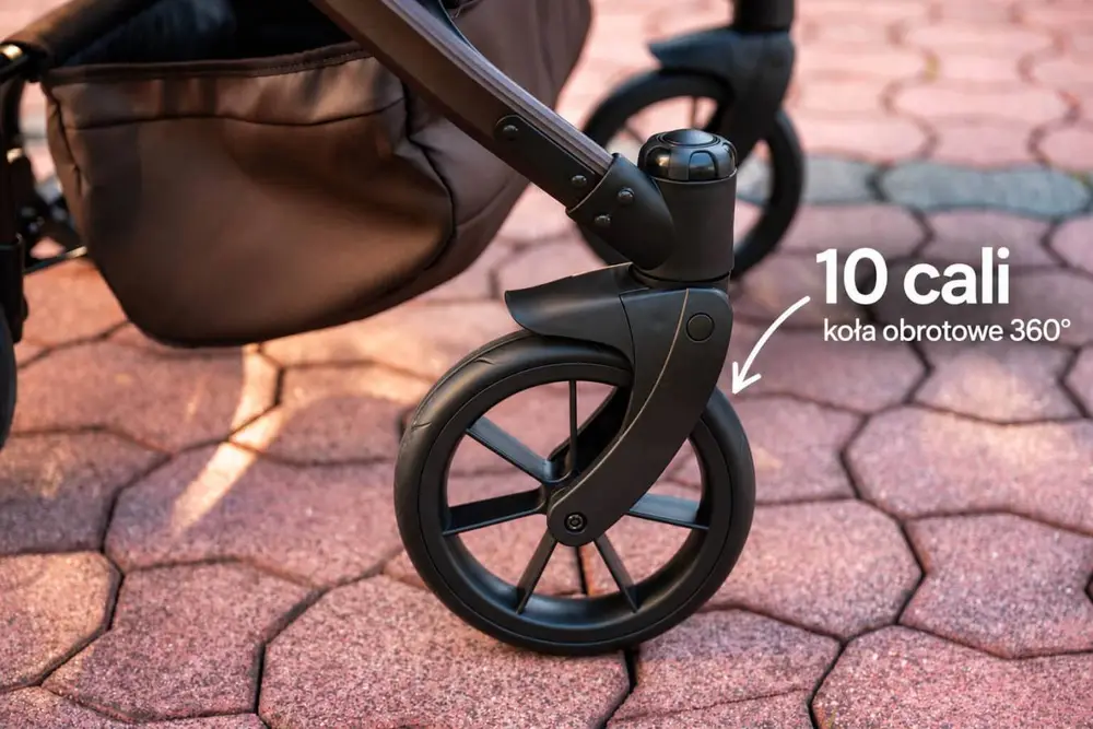 Przednie koła 10 cali, Junama Duo V4 - wózek bliźniaczy 2w1 dla bliźniąt i rodzeństwa rok po roku, tylko 78 cm szerokości, składane gondole • Chocolate