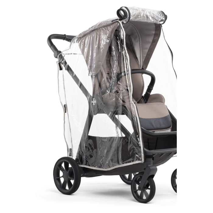 Folia przeciwdeszczowa w zestawie, Mast M.7 - wózek spacerowy premium z odwracanym siedziskiem, kompaktowe składanie, koła ETPU • Dark Grey