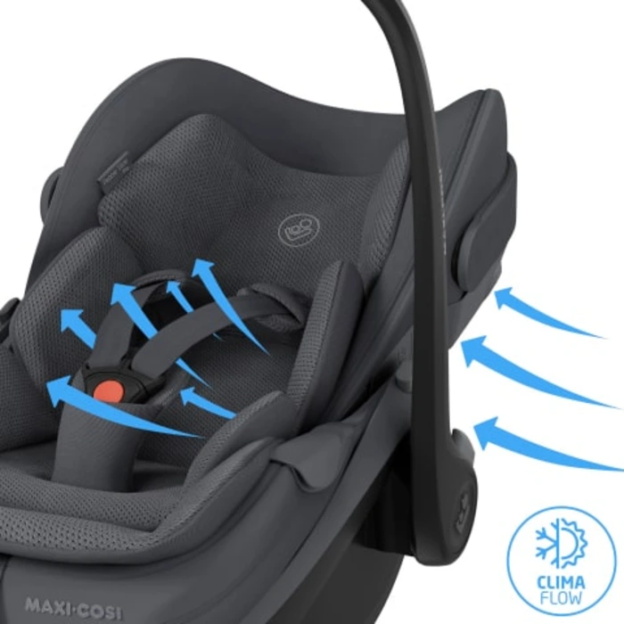 ClimaFlow, czyli wentylacja przez cały rok, Maxi Cosi Pebble Slide Pro z bazą FamilyFix Slide Pro Moon Graphite
