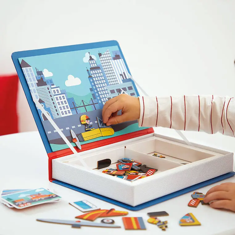 Janod magnetyczna układanka Straż pożarna Magnetibook (J02583)
