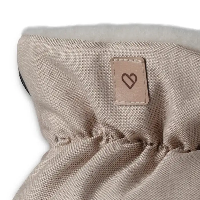 Kolekcja Scandi, Zaffiro Scandi - mufka do wózka z wełną owczą Premium, dwuczęściowa 2w1 • Beige